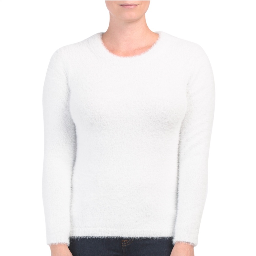 White soft/fuzzy sweater